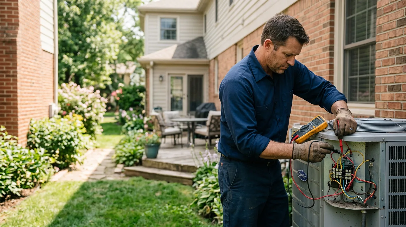HVAC technician working near Plumerville, AR